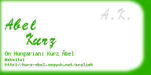 abel kurz business card