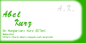 abel kurz business card